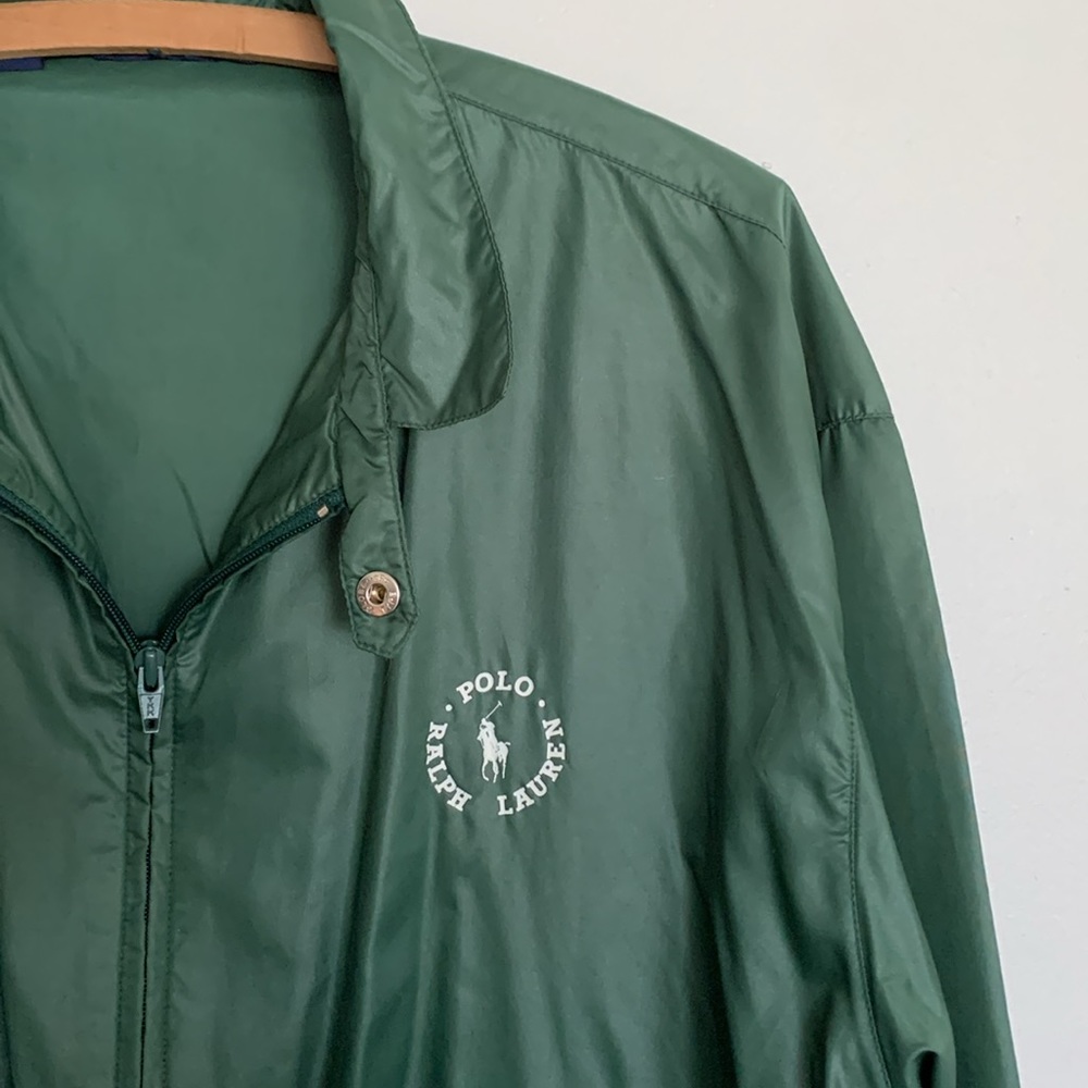 Vintage green polo wind jacket
